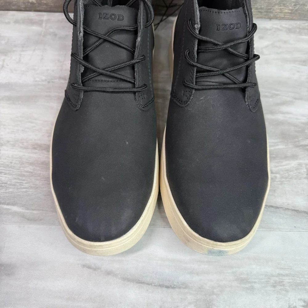 IZOD Men's PALMER Chukka Boots Black‎ Casual Shoes Size 10